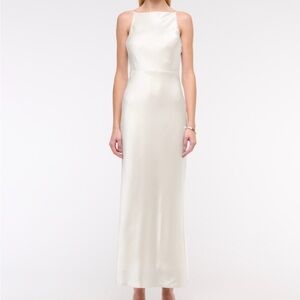 Abercrombie & Fitch Cream High-Neck Maxi Dress